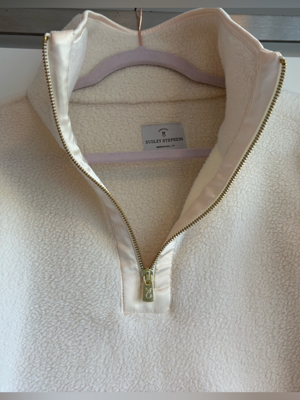 Dudley Stephens Laurel Pullover Sherpa Fleece in Cream, Size Small - Picture 4 of 5